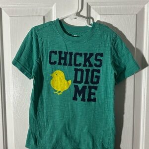 Carter's Teal T-Shirt with Yellow Chick Graphic
